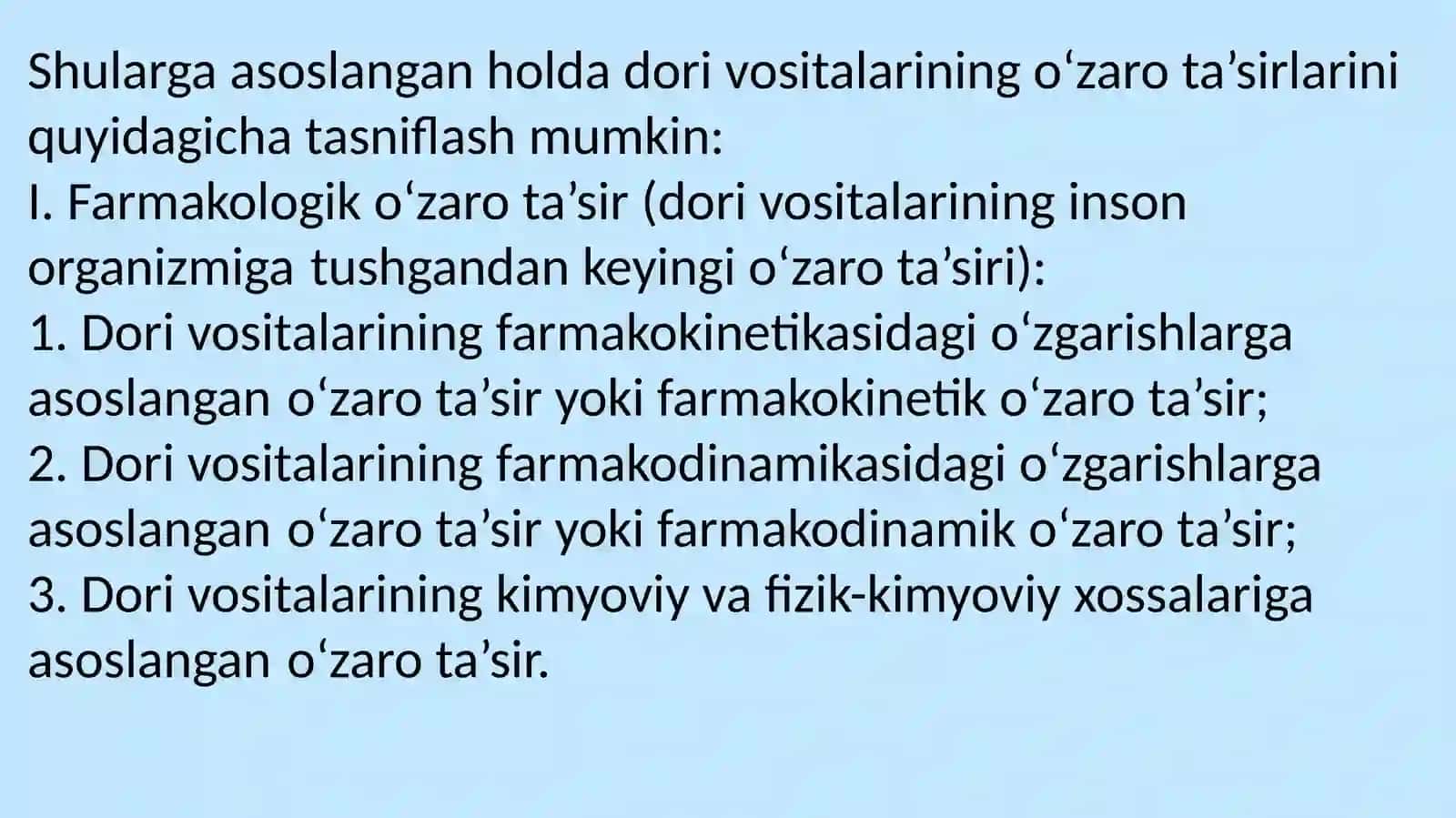 Farmatsiya yoʻnalishi403-guruh talabasi 4