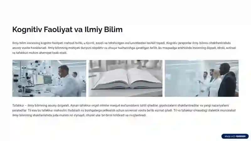 Kognitiv Faoliyatning Tuzilishi va Ilmiy Bilimdagi Xususiyatlari 4