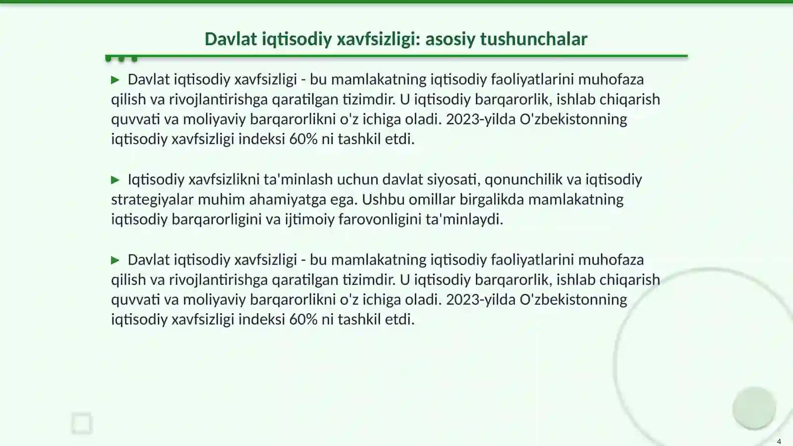 Davlatning iqtisodiy xavfsizligiga xufyona iqtisodiyotning ta'siri va ularning vujudga kelish sabablari 4