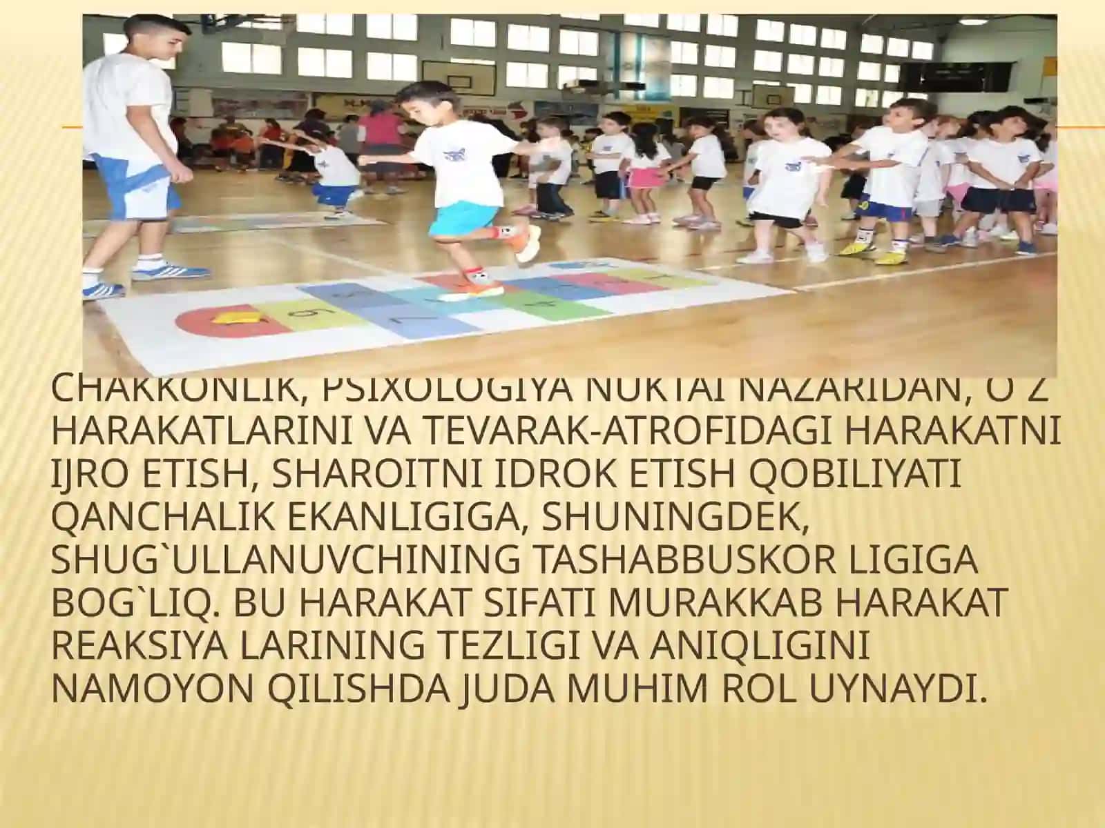 Maxsus jismoniy sifatlarni texnik konikmalar xususiyatiga xos mashqlar majmuasini rivojlantirish 4