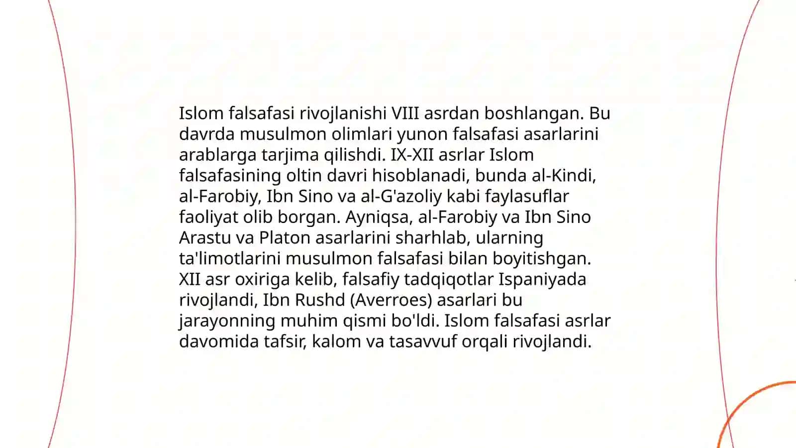 Ilk oʻrta asrlarda Sharq falsafasi va uygʻonish davri 4