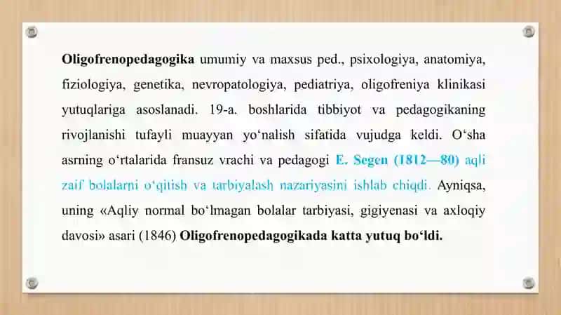 Oligofrenopedagogning ish sifati 4