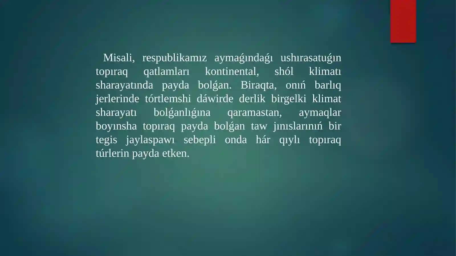 Qaraqalpaqstannin topiraqlari ha’m topiraq resurslari 4