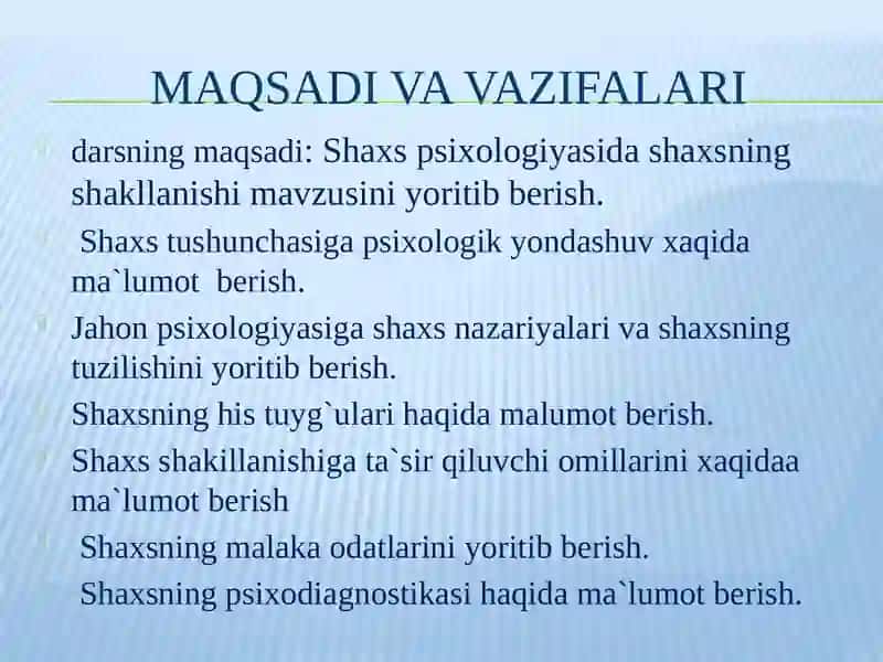SHAXS PSIXOLOGIYASIDA SHAXSNING SHAKILLANISHI 4