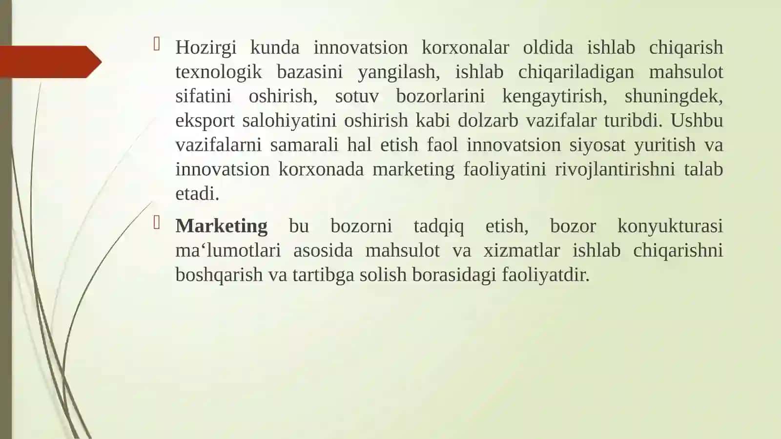 Korxonalardagi innovatsiyalar marketingi 4