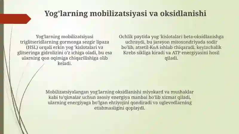 Ochlikda karbonsuv,yogʻ va oqsillarning buzilishi 4
