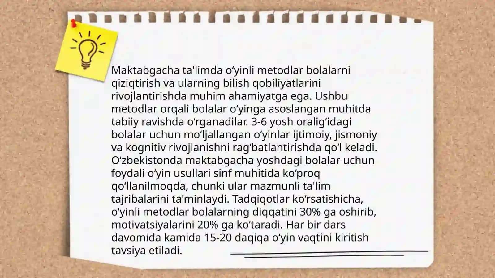 Maktabgacha ta'lim uzluksiz taʼlimning alohida turi va boʻgʻini sifatida 4