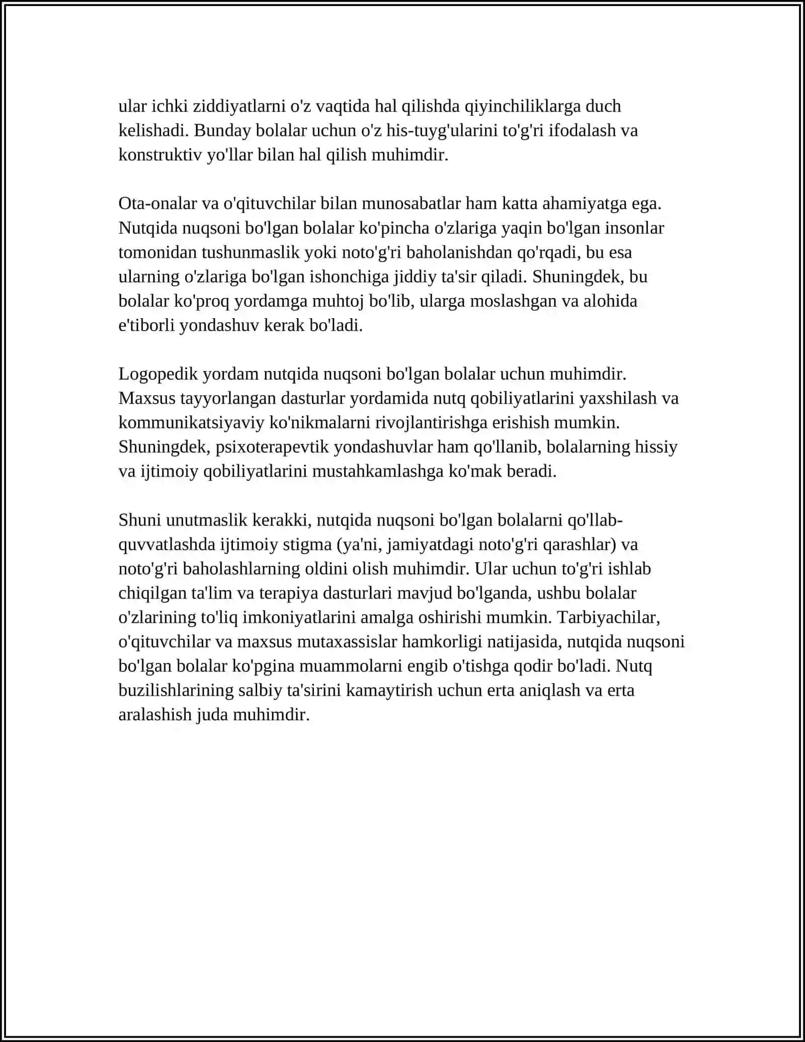 Nutqida nuqsoni bo'lgan bolalarning psixologik xususiyatlari 4
