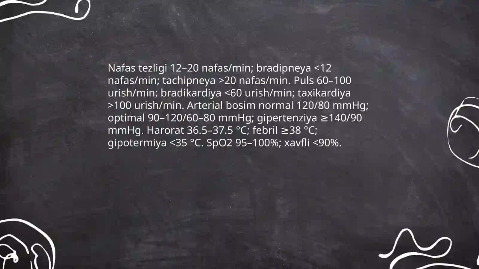 Nafas olish qon aylanish va ovqat hazm qilish azolar tizimini baholash 4