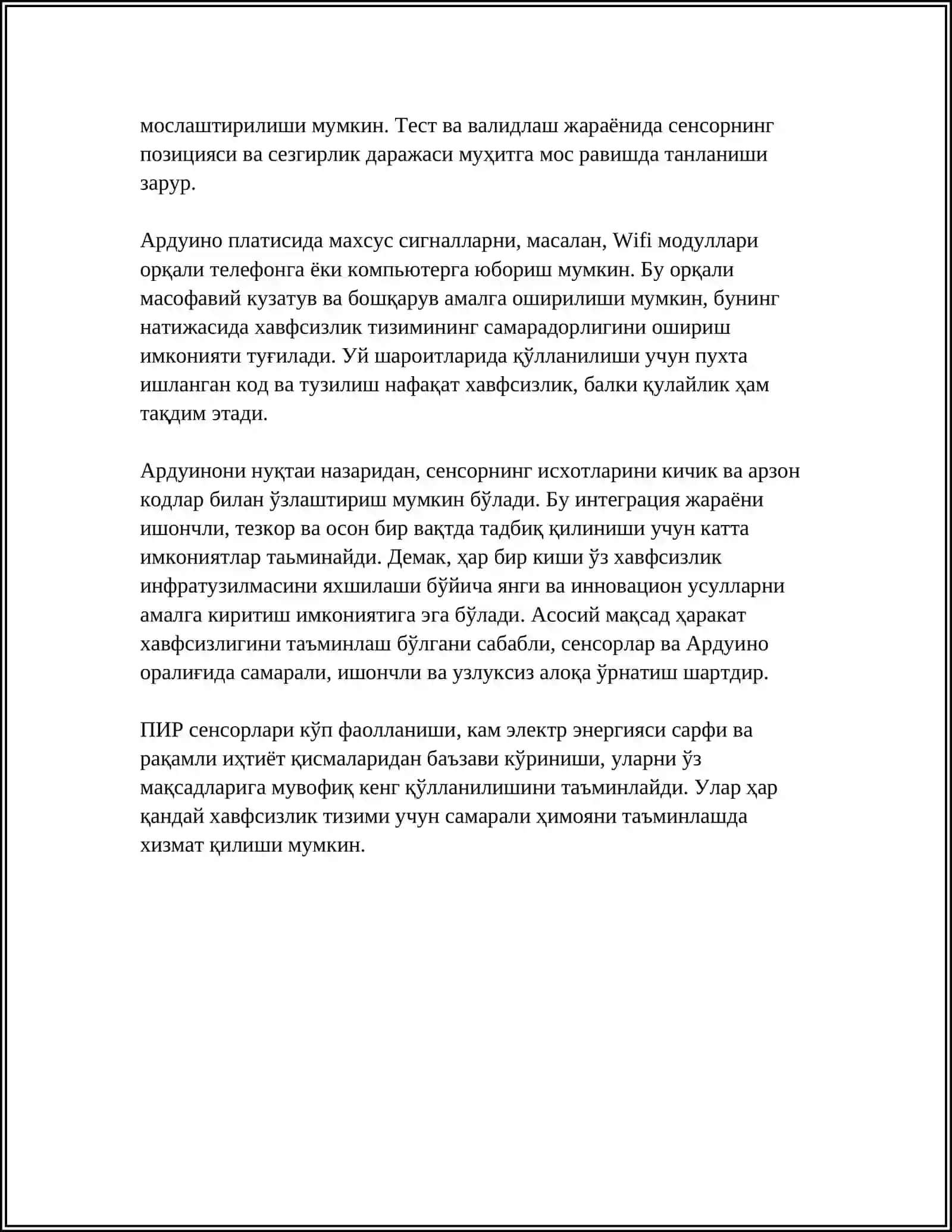 ПИР (пассив инфрақизил) ҳаракат сенсорларини Ардуино билан интеграция қилиш 4