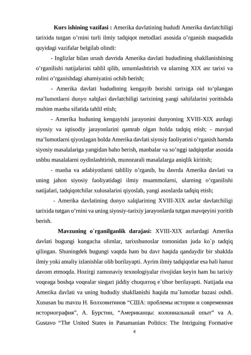 AQSh territoriyasining kengayishi (XVIII asrning oxirgi o‘n yilliklari – XIX asrning birinchi yarimi) 4