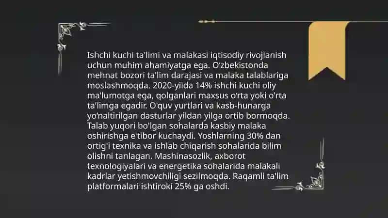 O'zbekistonda ishsizlik darajasi 4