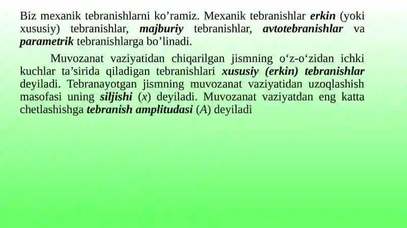 Mexanik tebranishlar 4