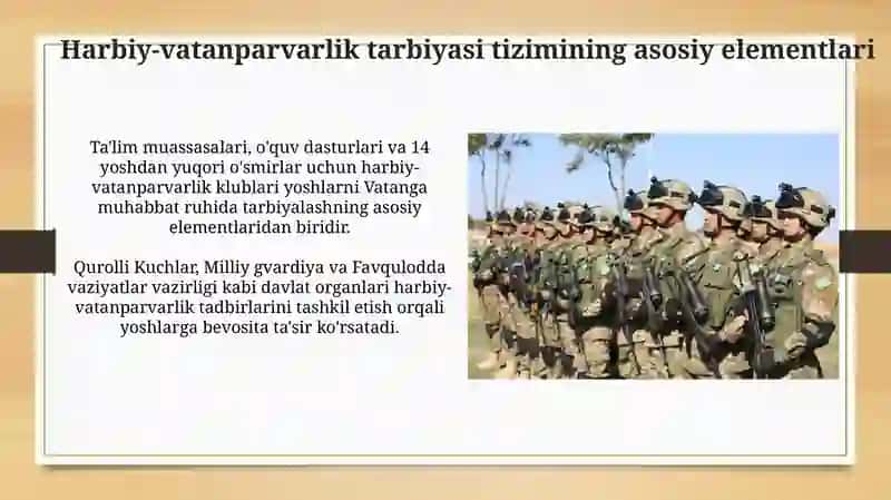Yoshlarni harbiy-vatanparvarlik ruhida tarbiyalash tizimi va uning asosiy prinsiplari 4