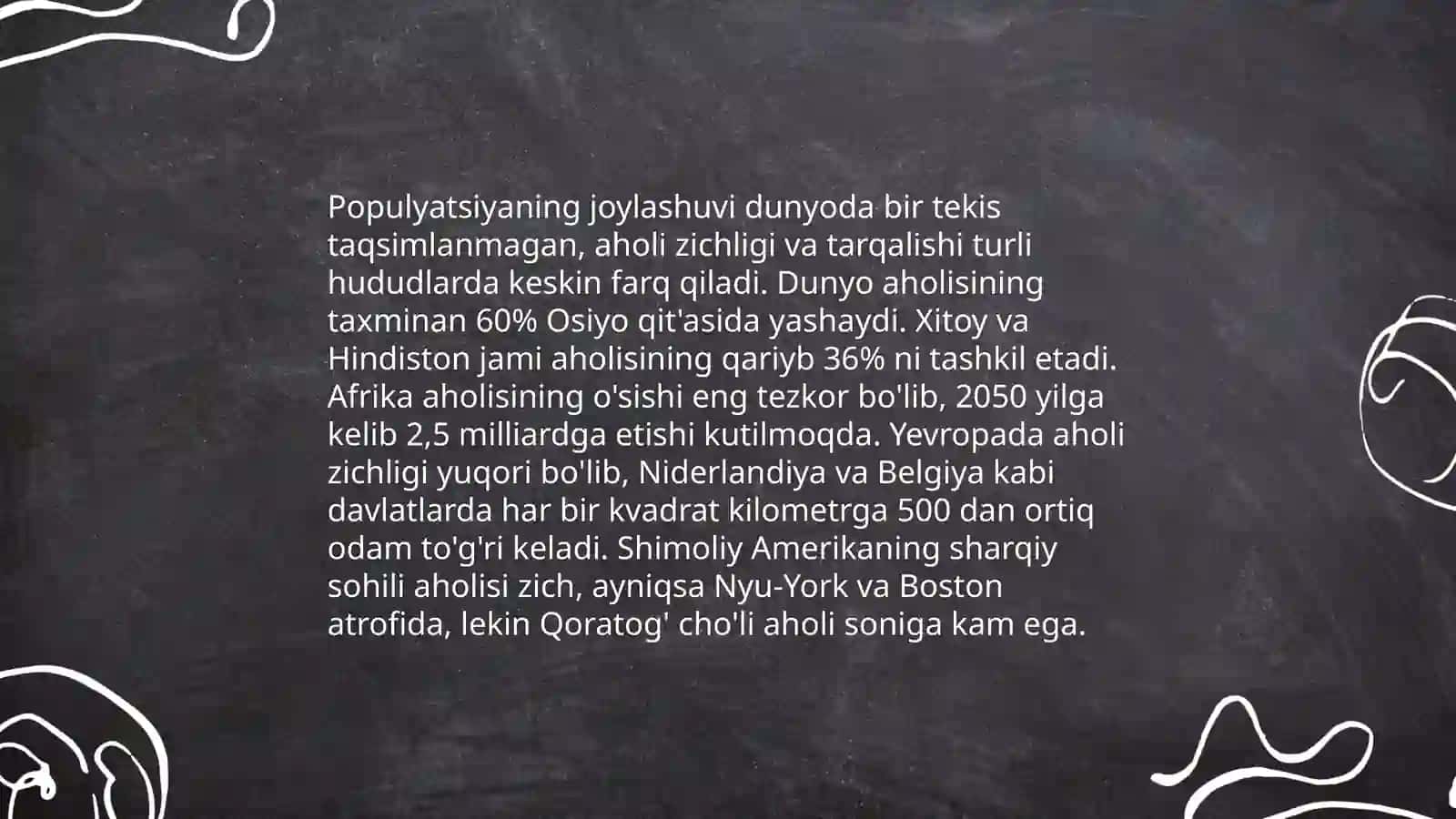 Populyatsiyalarning asosiy xususiyatlari 4