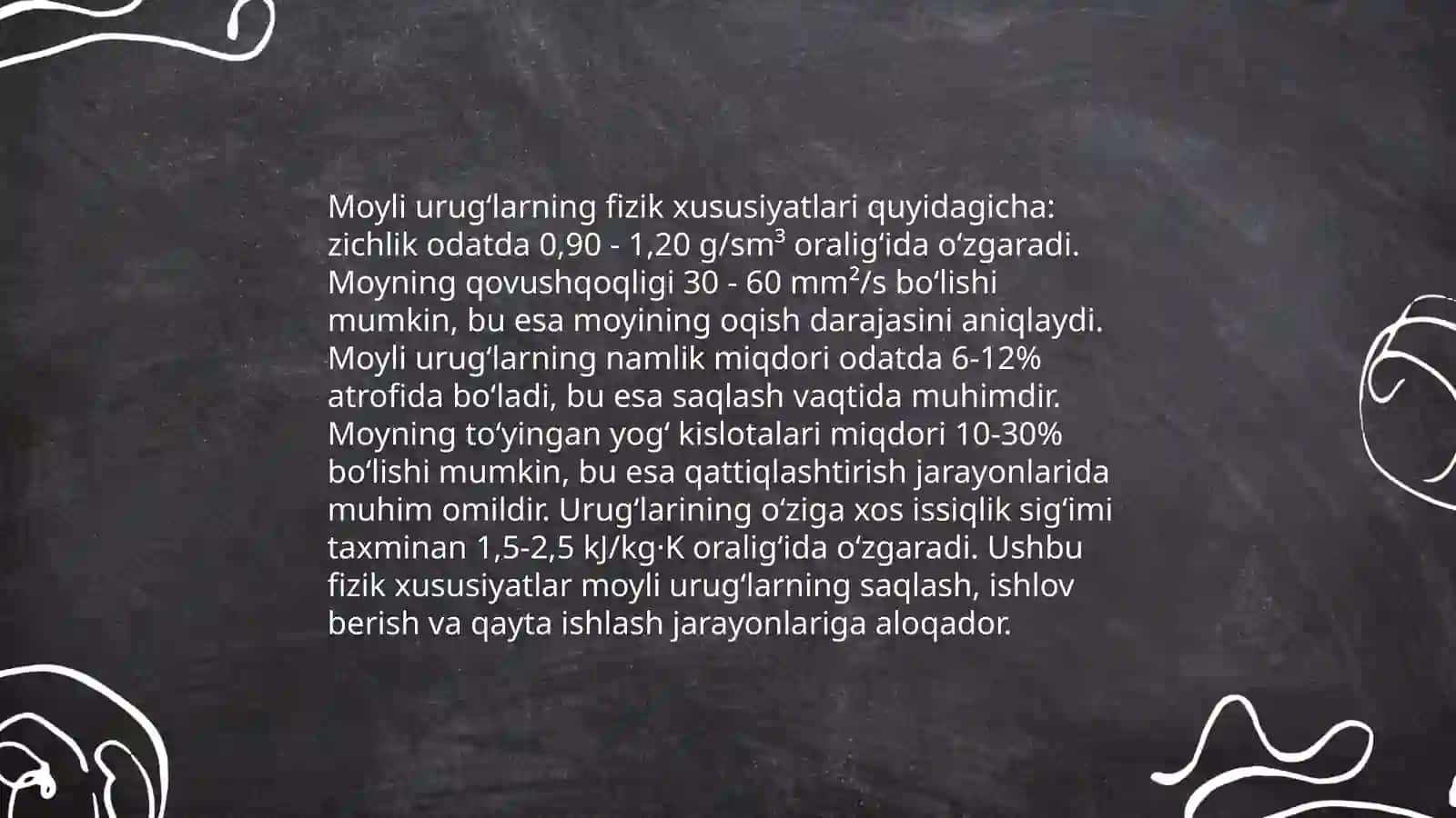 Moyli urug‘larni sifatini baholash va urug‘larning texnik tasnifi 4