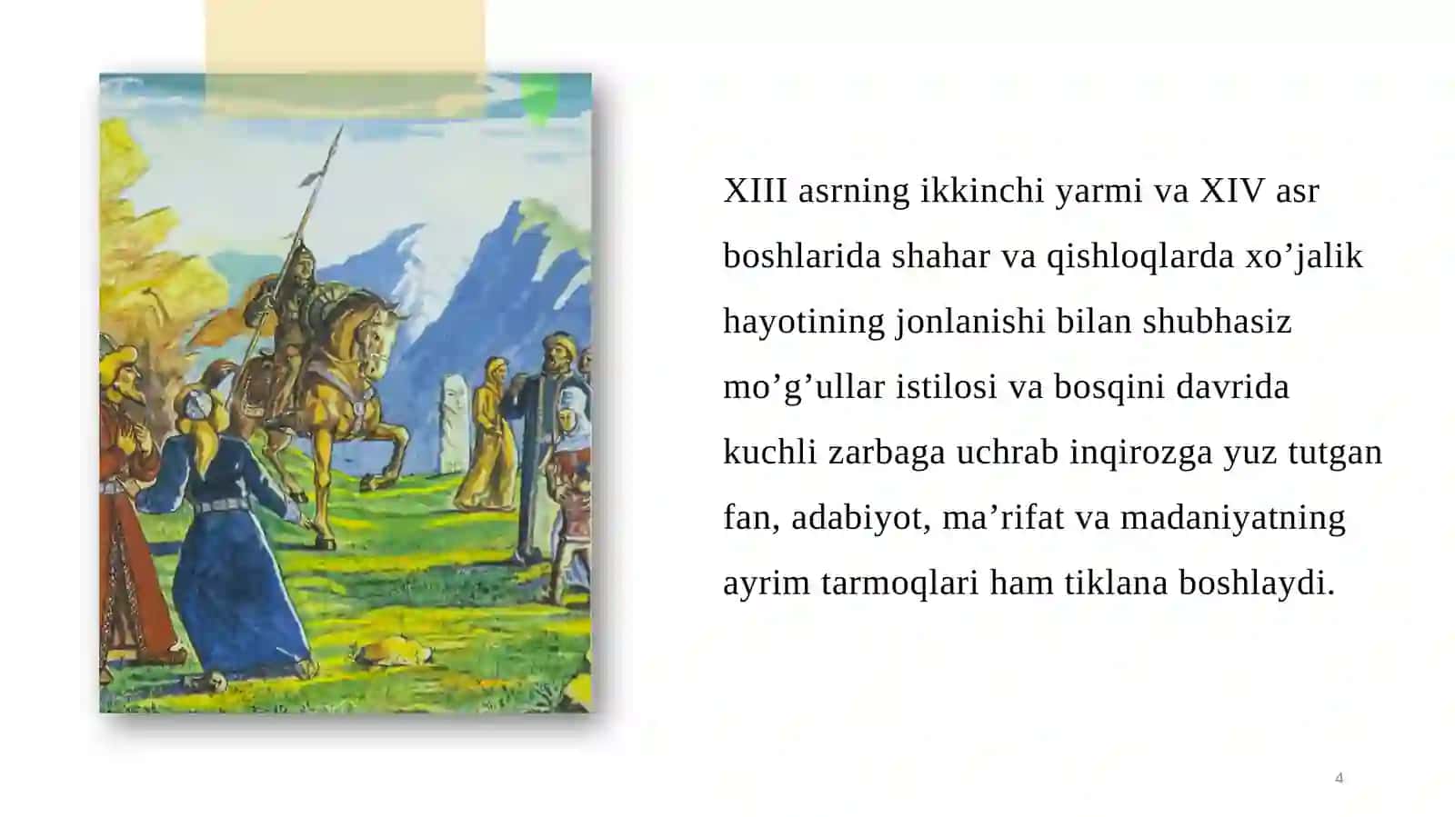 XIV ASRNING IKKINCHI YARMI VA XVI ASRDA MOVARAUNNAHRDA boshlang`ich MAKTABda tarbiya 4