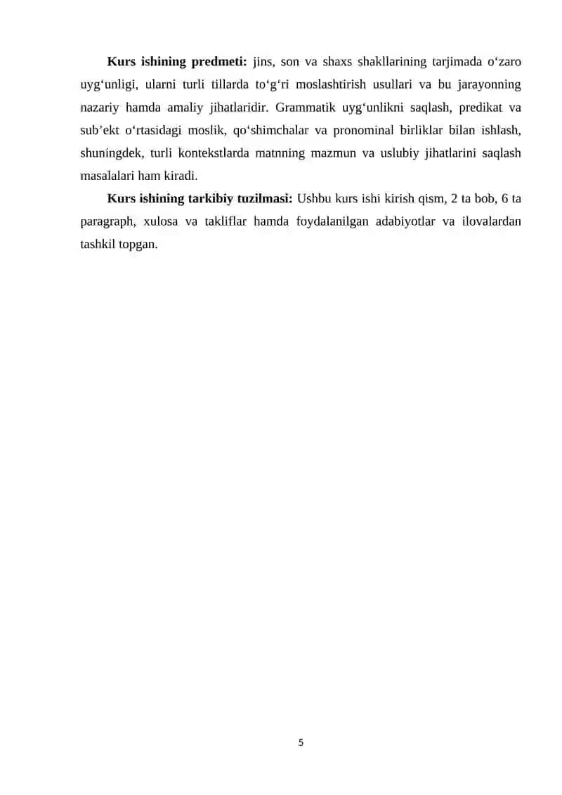 TARJIMADA JINS, SON, SHAXS SHAKLLARINING O‘ZARO MOSLIGI 4