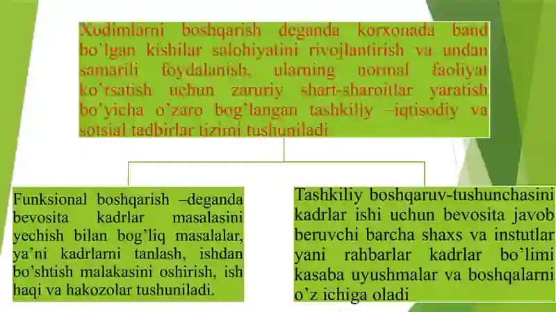 tashkilotda xodimlar bilan ishlash 4