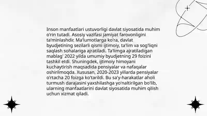 Yangi Òzbekistonda Xalqchil va Inson Parvar Davlat Qurilishi 4