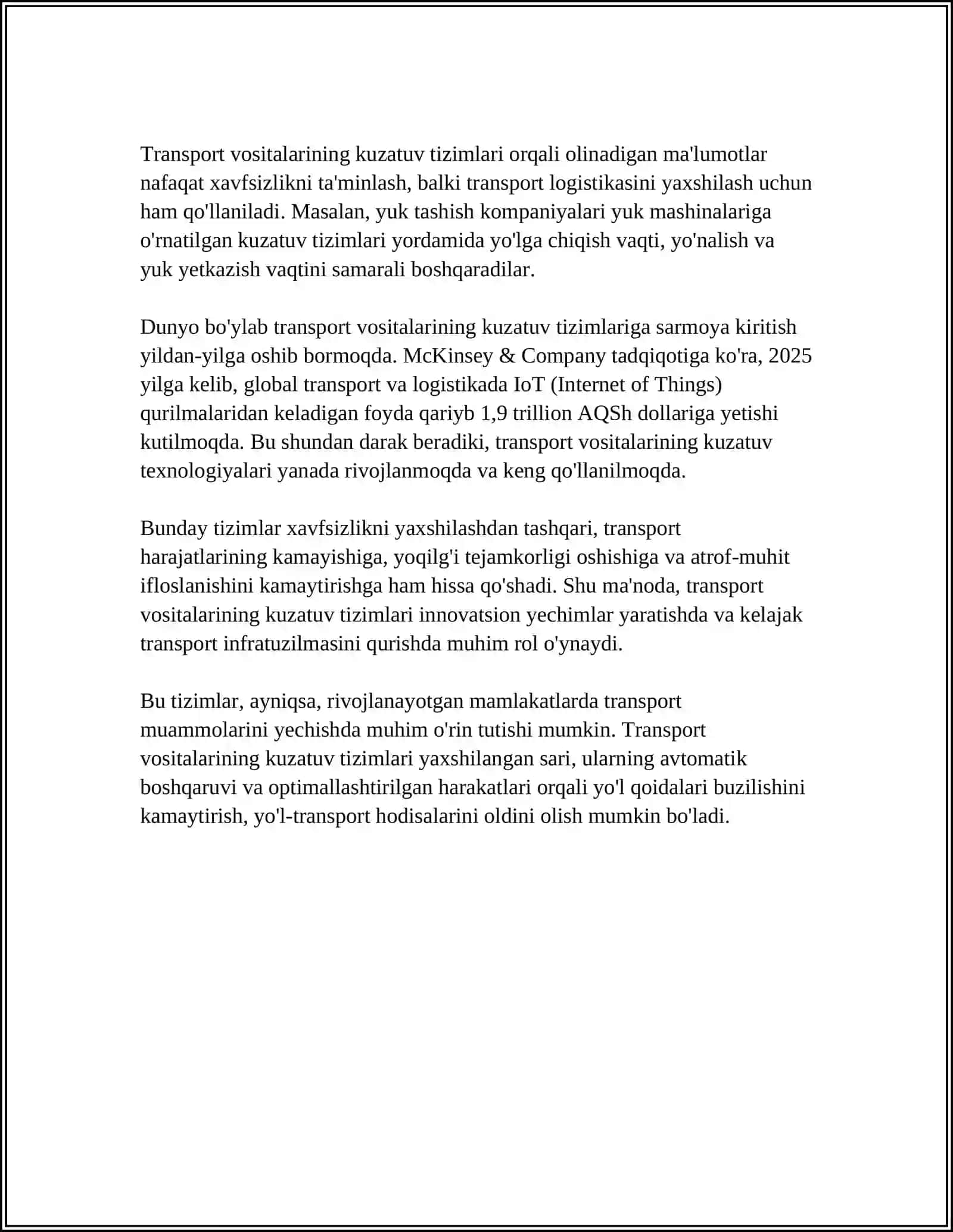 TRANSPORT VOSITASINING NOSOZLIKLARNI ANIQLASH 4