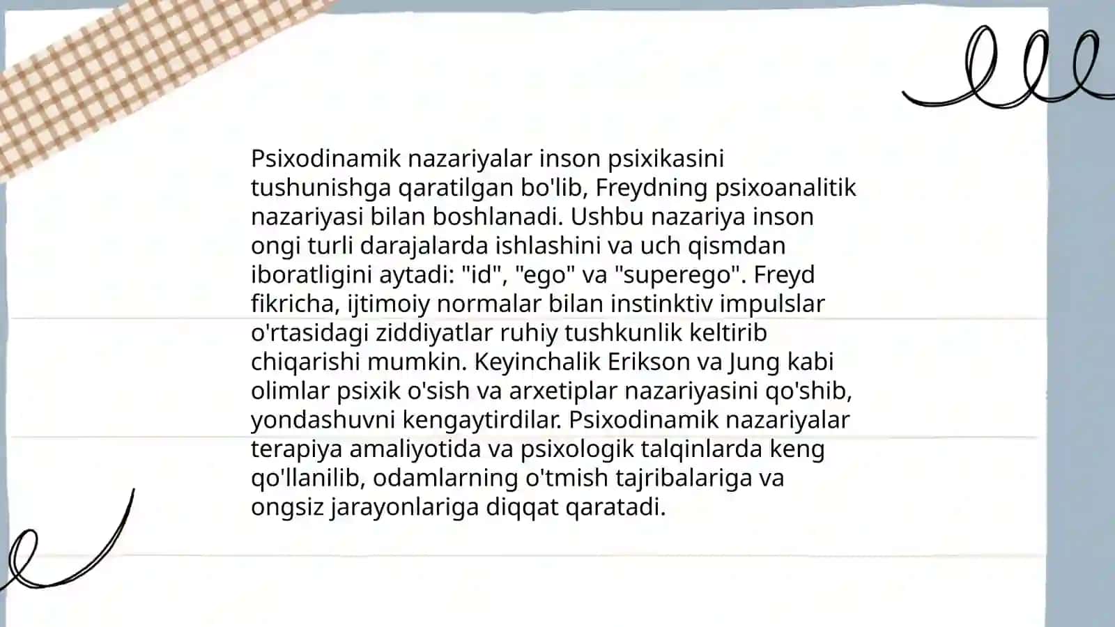 Chet el psixologiyasida shaxs nazariyalari 4