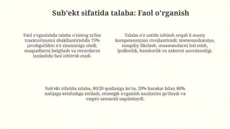 Oʻquvchi shaxsi tarbiyasining obyekti va subyekti 4
