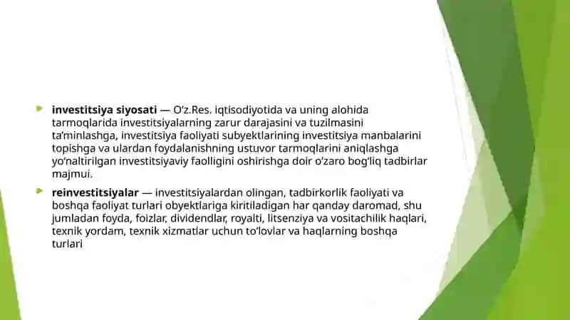 INVESTITSIYALAR VA INVESTITSIYA FAOLIYATI TO‘G‘RISIDAgiqonunhujjati 4