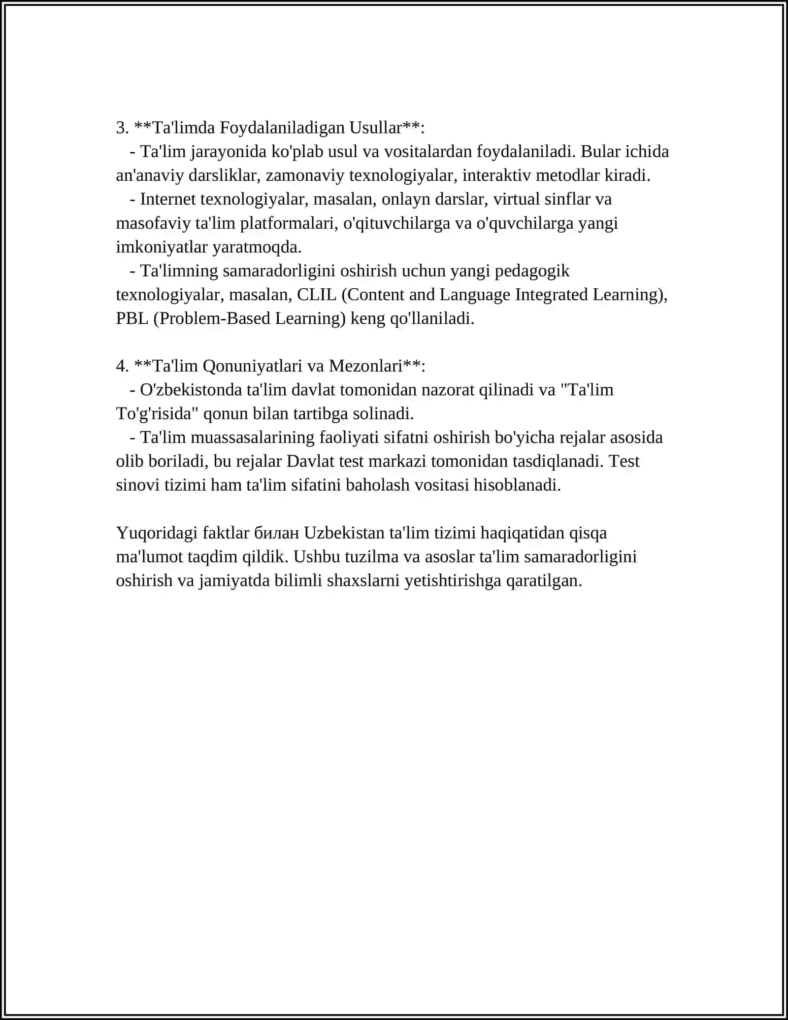 TAʼLIM JARAYONI QONUNIYATLARI VA TAMOYILLARI 4