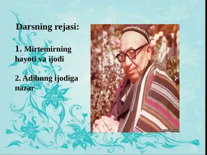 "Mirtemirning hayoti va ijodi" 4