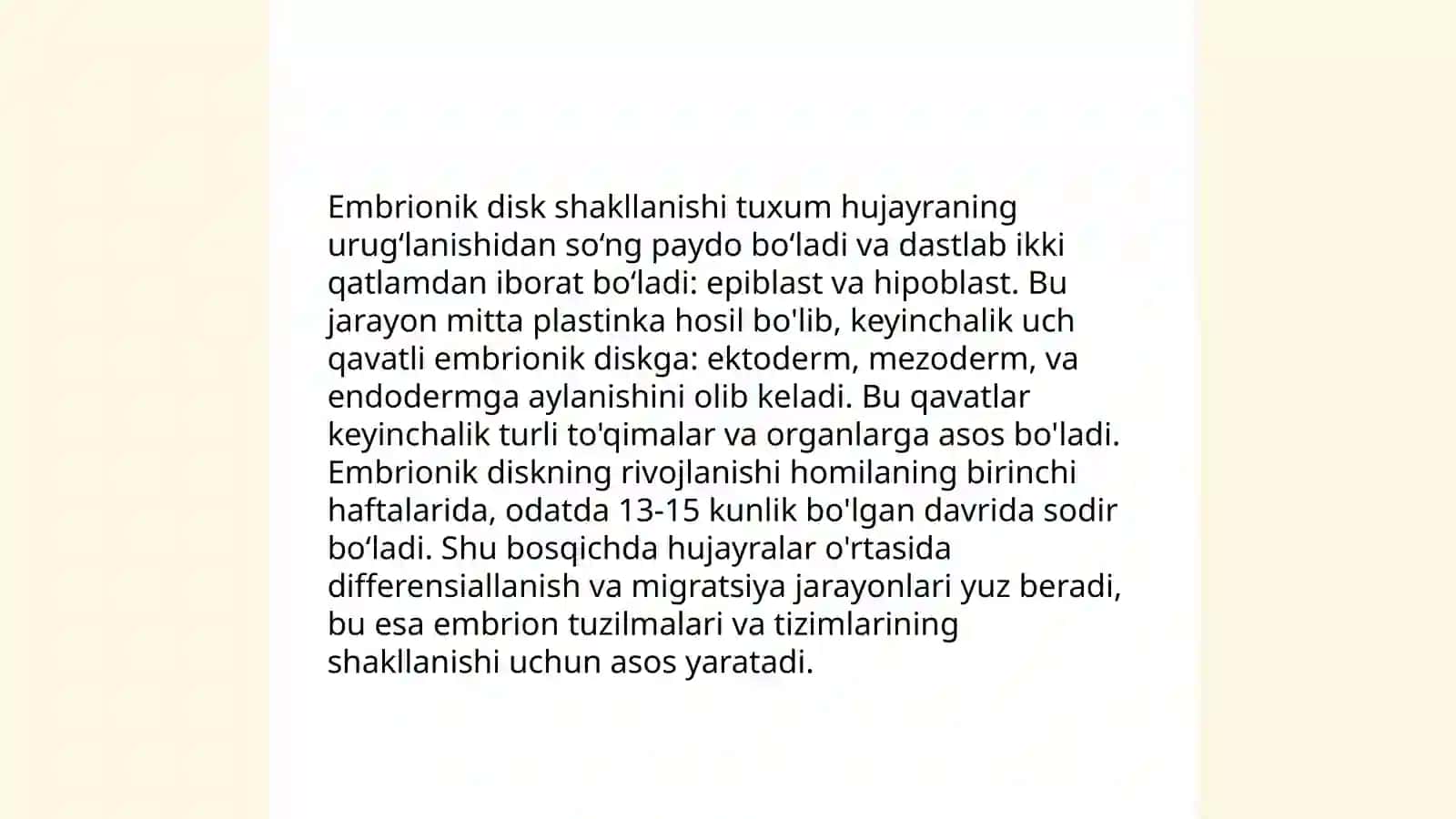 Odam embirogenezning qaltis davri 4