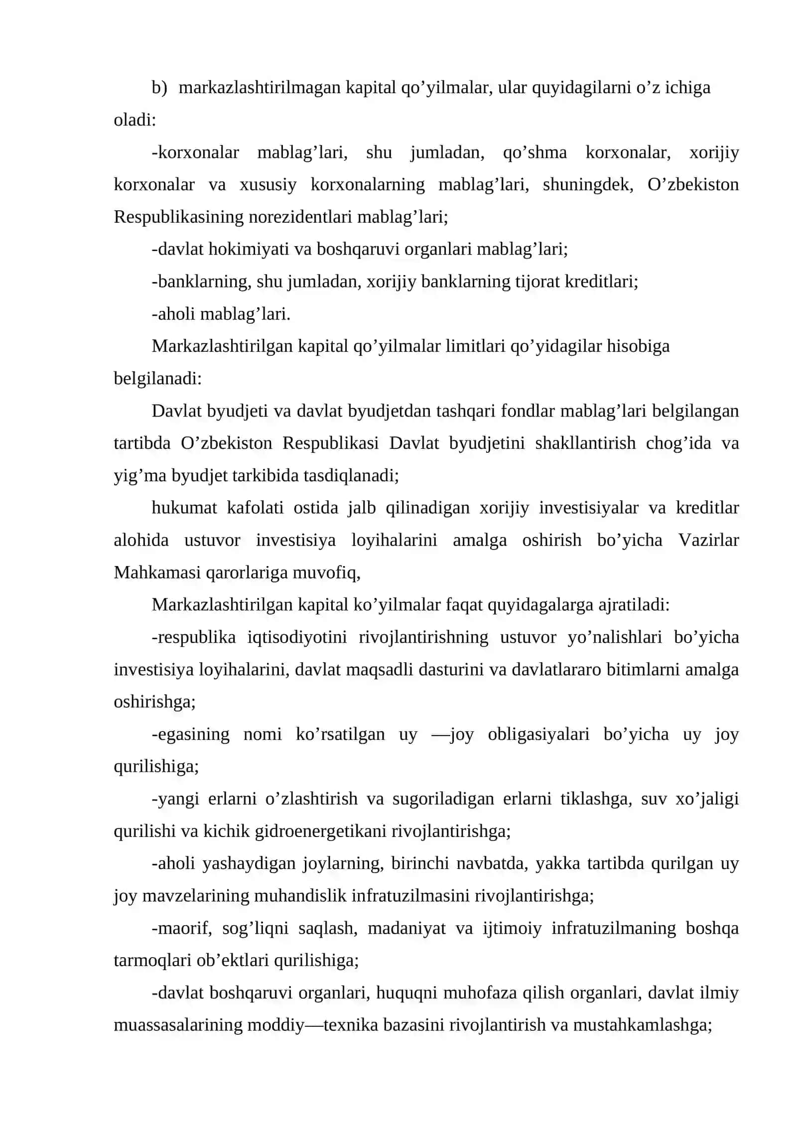 O’zbеkistоn Rеspublikasi invеstitsiya dasturining mazmuni va maqsadlari 4