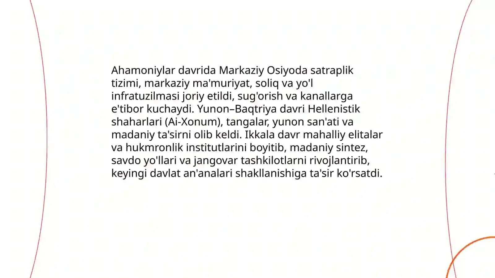 Oʻzbekistonning davlatchilik tarixi eng qadimgi davrdan Yangi Oʻzbekiston davlatchiligi asoslari 4