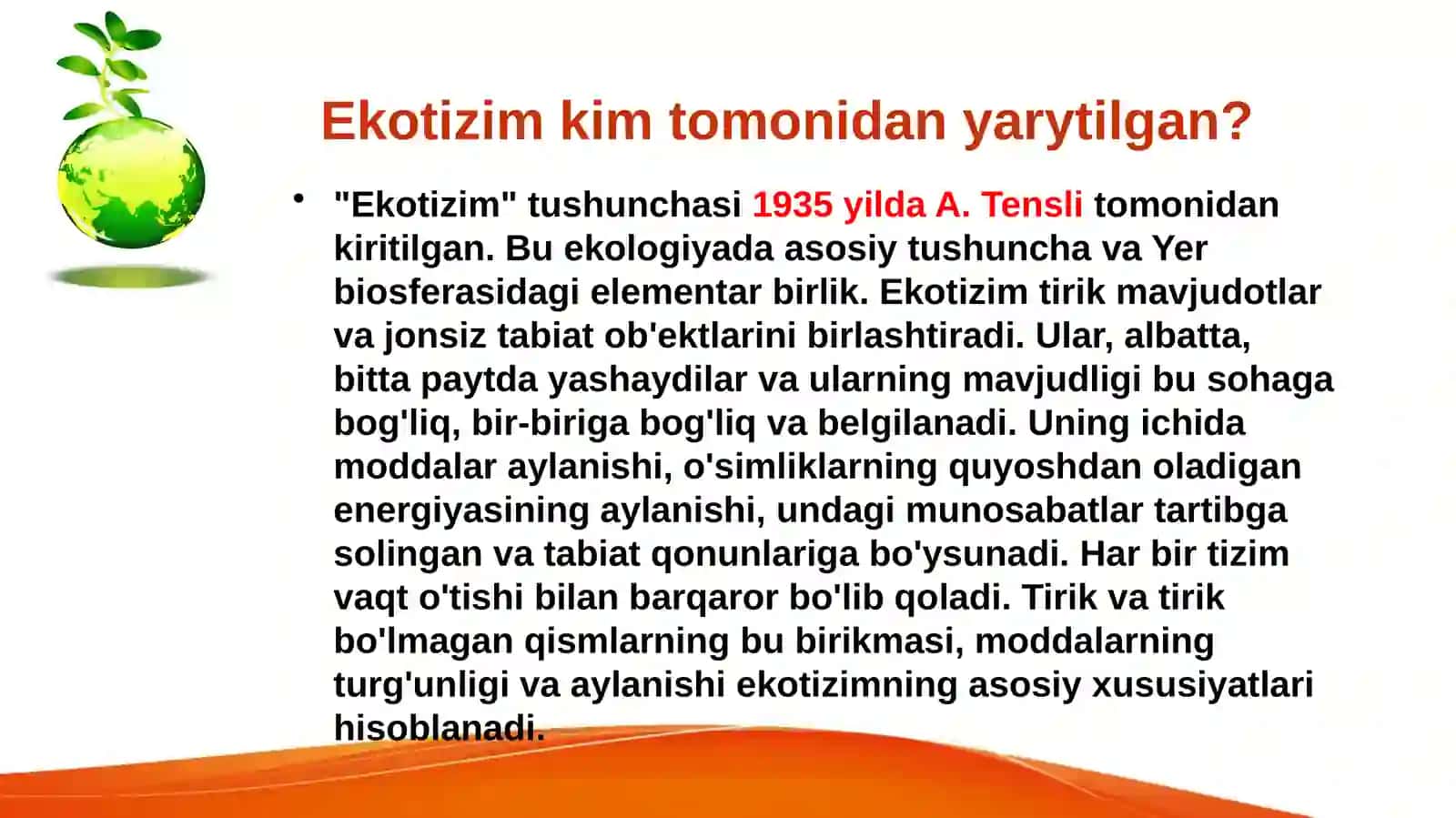 Ekotizim tushunchasi, tasniflanishi va barqarorligi 4