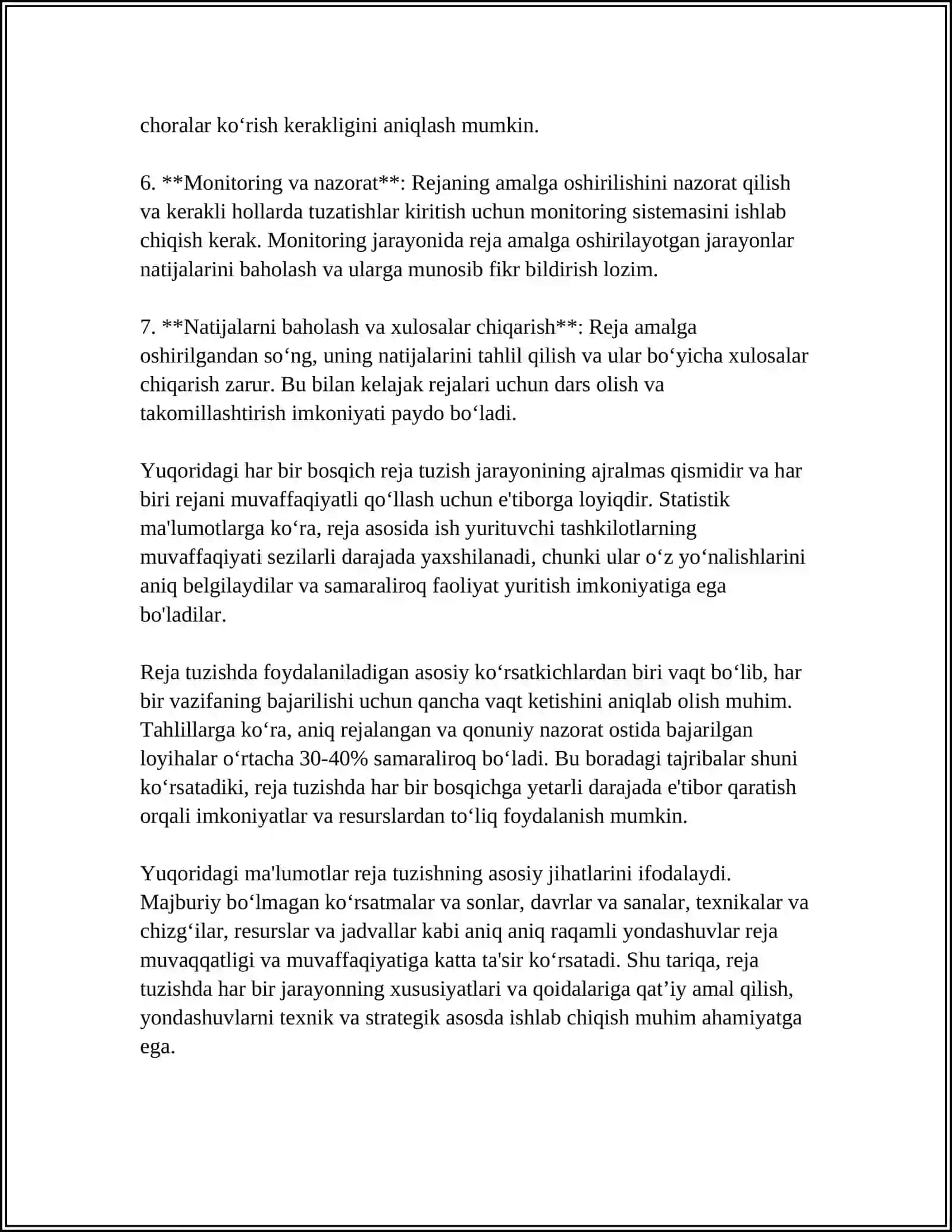 MUSTAQIL ISH Mavzu: REJA. REJA TURLARI 4