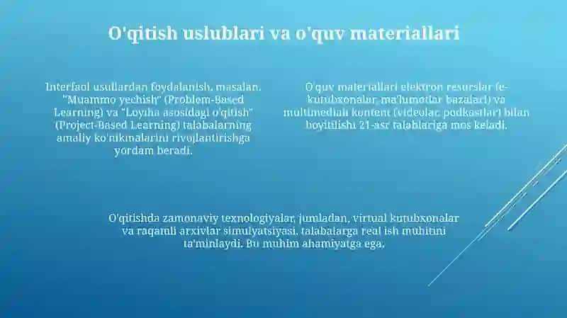 Xorijda kutubxonashunoslik sohasini oʻqitishda fanlar bloki tahlili 4