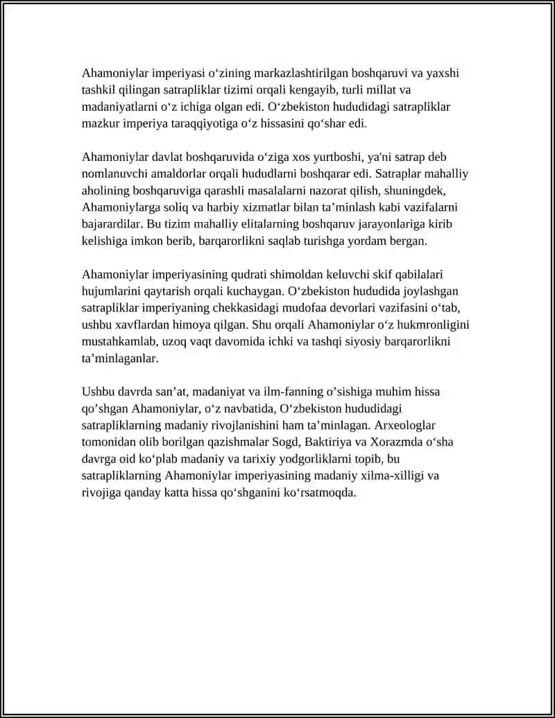 UZBEKISTON XUDUDIDAGI ANTIK DAVLAT 4