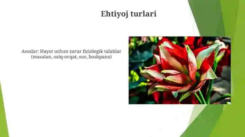 Ehtiyoj va uning turlari 4