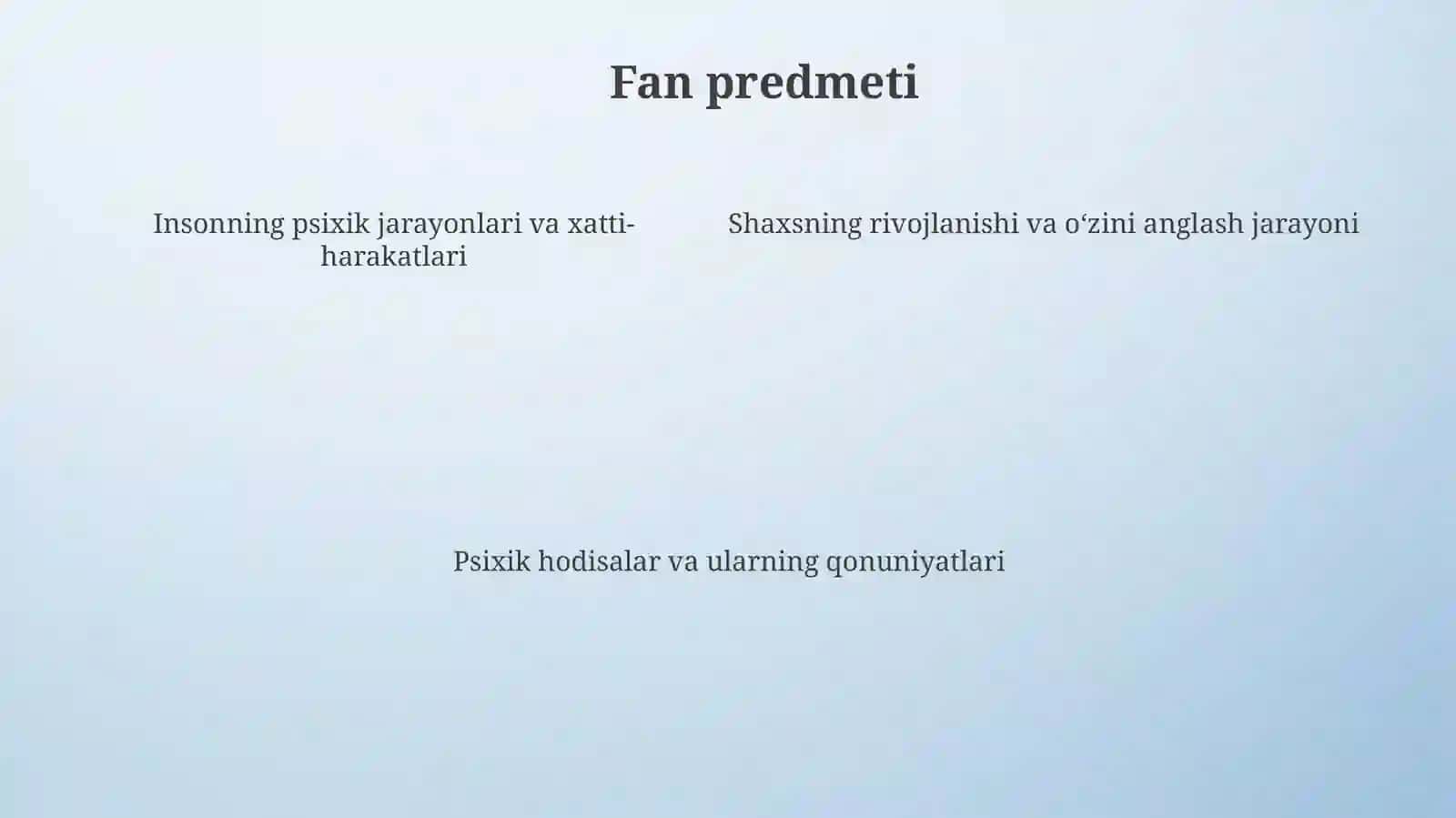 Umumiy psixologiya fanining predmeti, maqsadvavazifalari 4