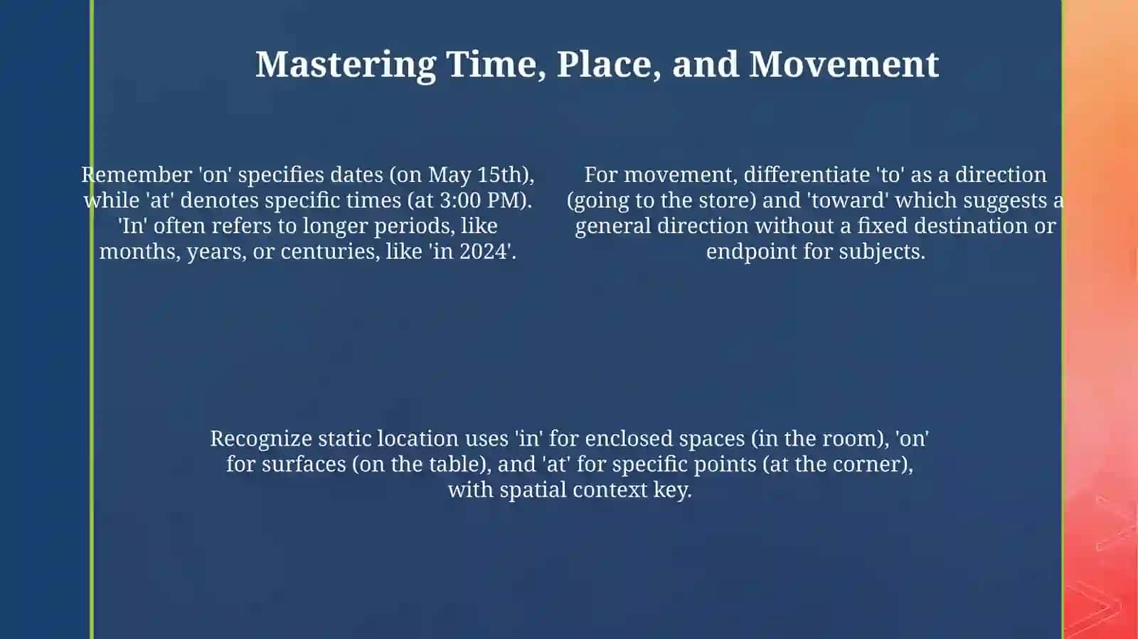 Usage of prepositions 4