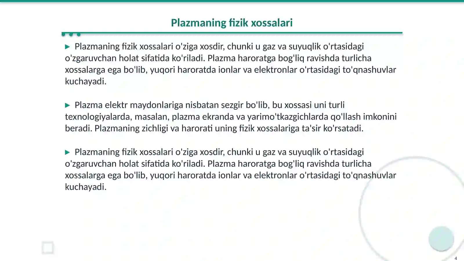 Plazma va uning xossalari 4