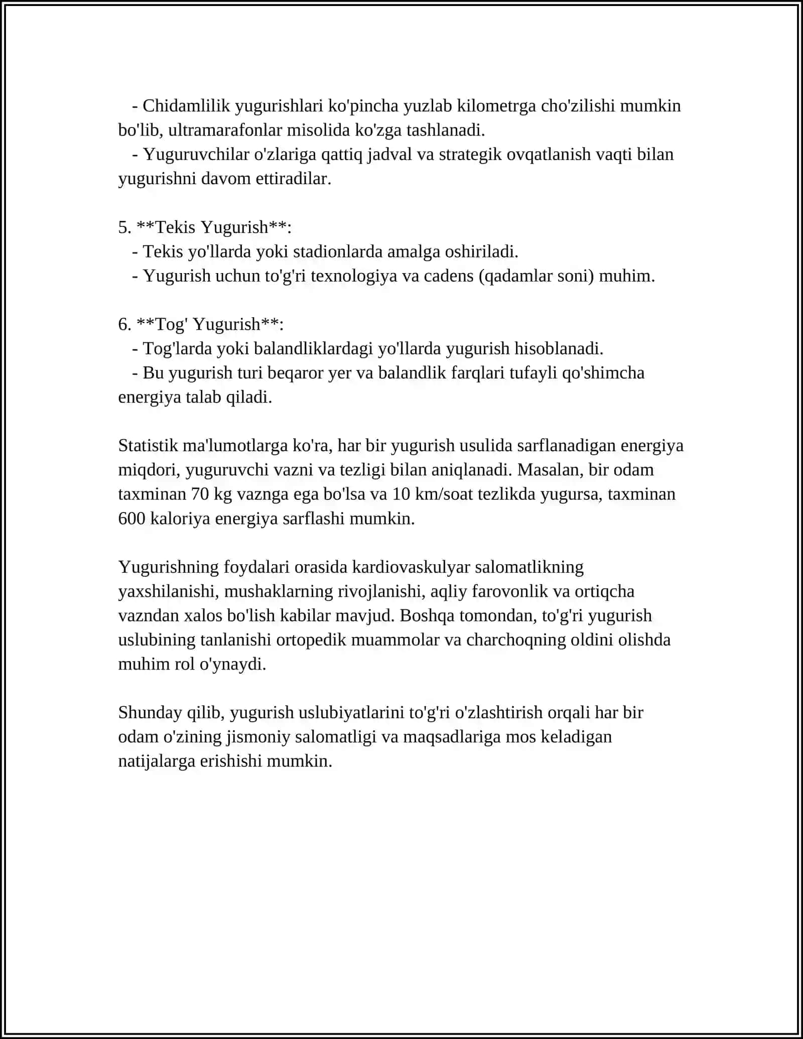 ÔRTA MASOFAGA YUGURISH TEXNOLOGIYASI 4