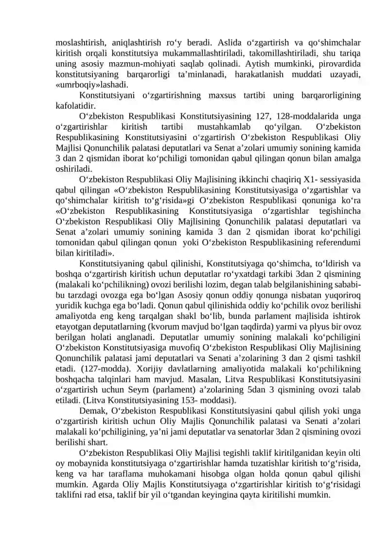 O‘ZBEKISTON RESPUBLIKASI KONSTITUTSIYASI 4