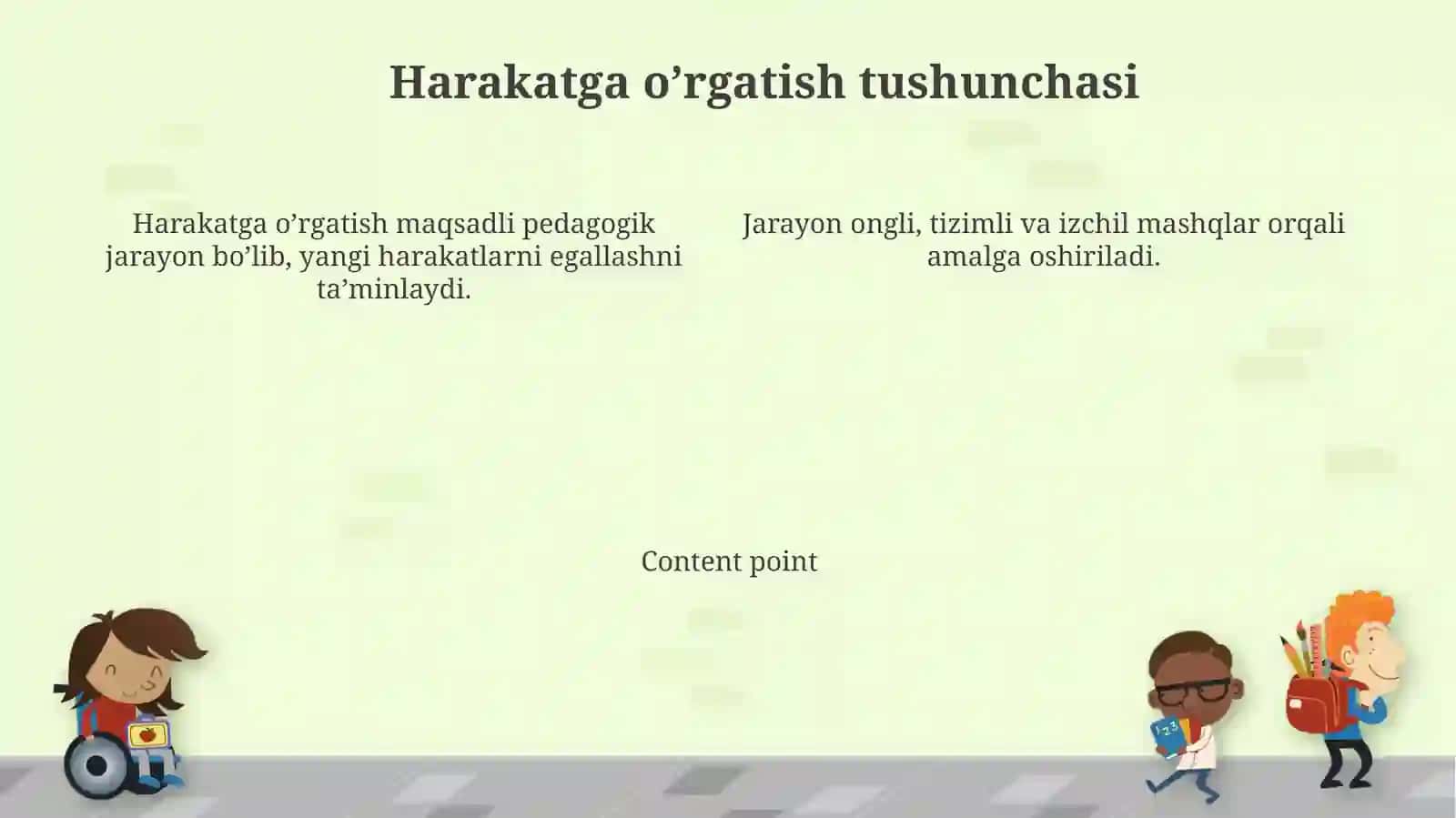 Harakatga o’rgatish jarayonining asoslari 4