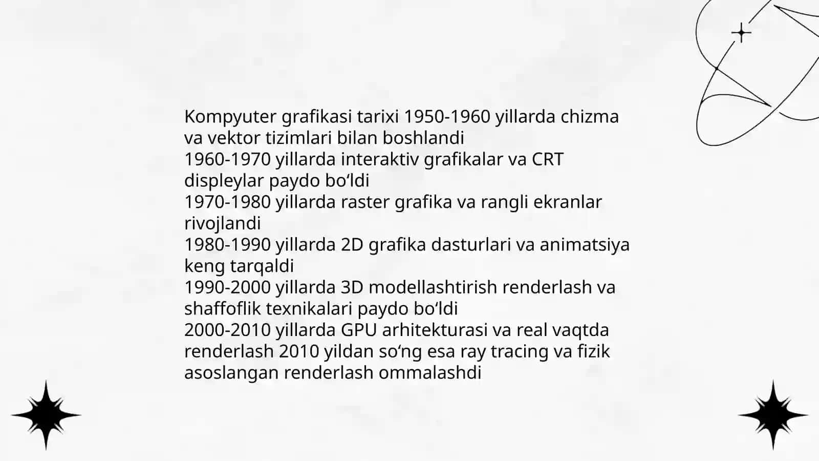 Kompyuter grafikasi va uning turlari mavzusida referat yozish 4