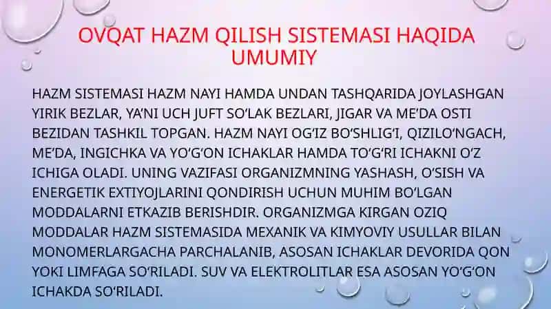 ovqat hazm qilish sistemasi. jigar. meʼda osti bezi gistologiyasi 4