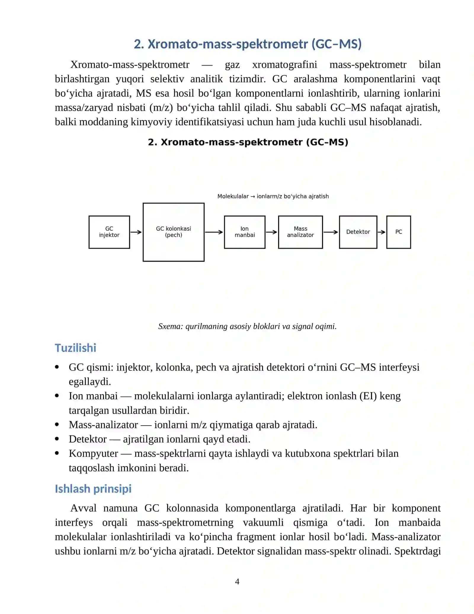 Moddalar va materiallarni tadqiq etishda zamonaviy instrumental tahlil usullari 4