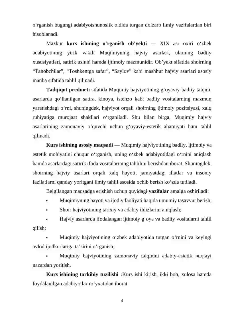 Muqimiy hajviyotining tahlil va talqini 4