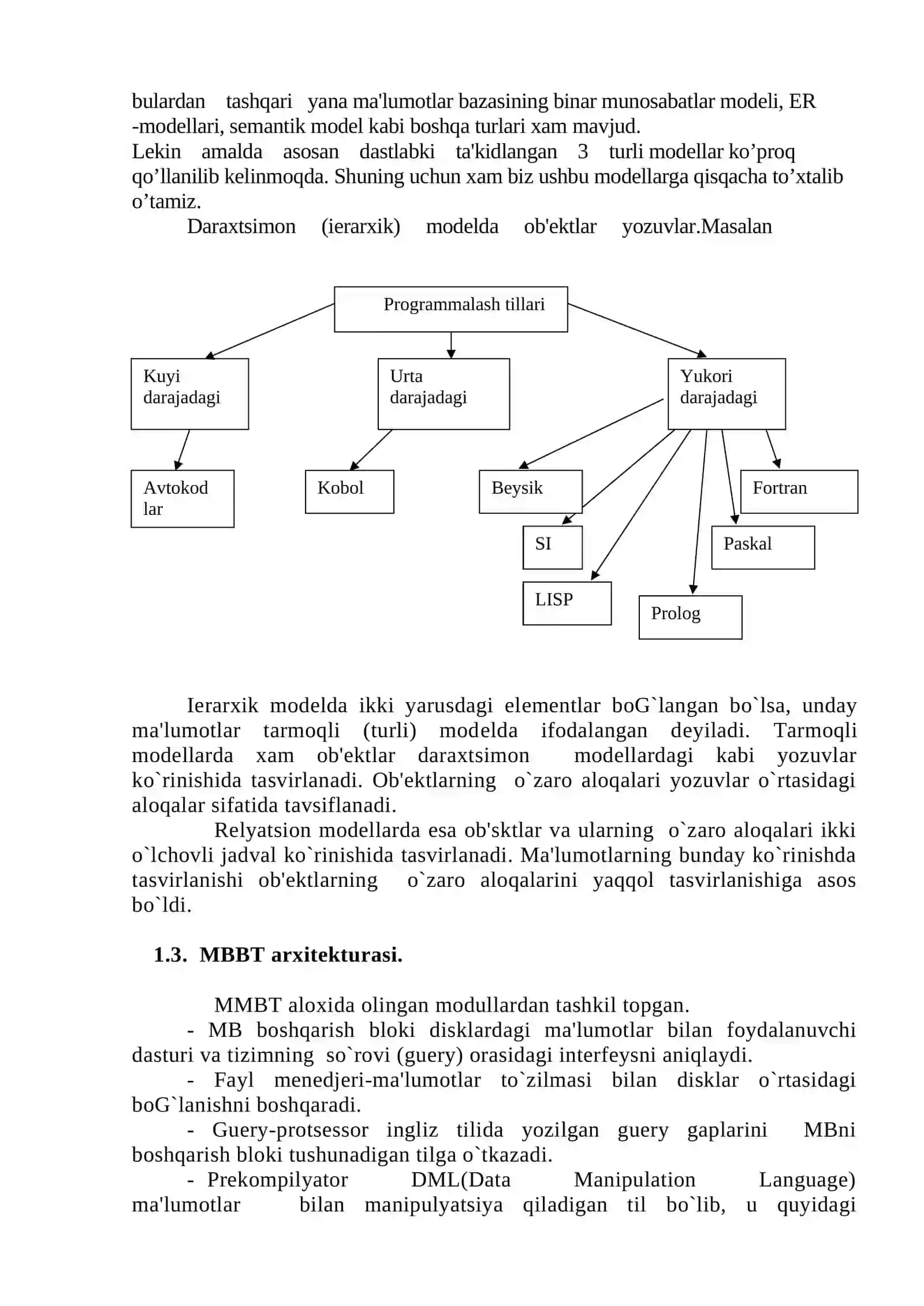 Ma'lumotlar bazasini boshqarish tizimlari 4