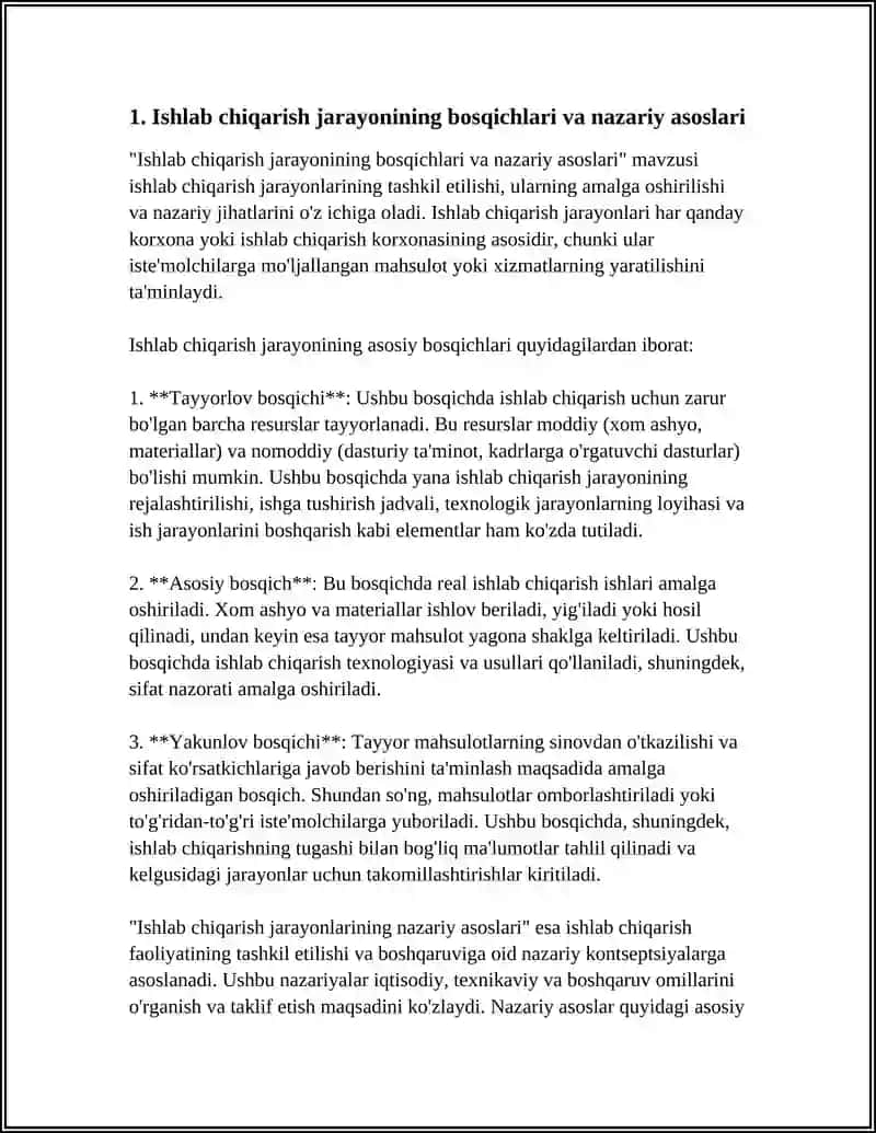 ISHLAB CHIQARISH JARAYONLARI VA UNING NATIJALARI 4